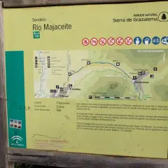 Mapa del sendero Río Majaceite, que va de Benamahoma a El Bosque. Ideal para saber cómo llegar a Benamahoma y disfrutar de la naturaleza.