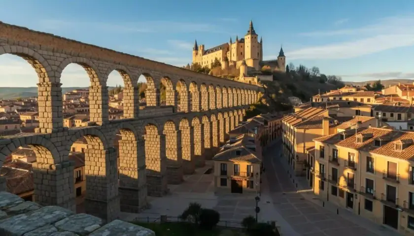 El Acueducto de Segovia, un icono histórico. Descubre segovia como llegar a este impresionante lugar y su Alcázar.